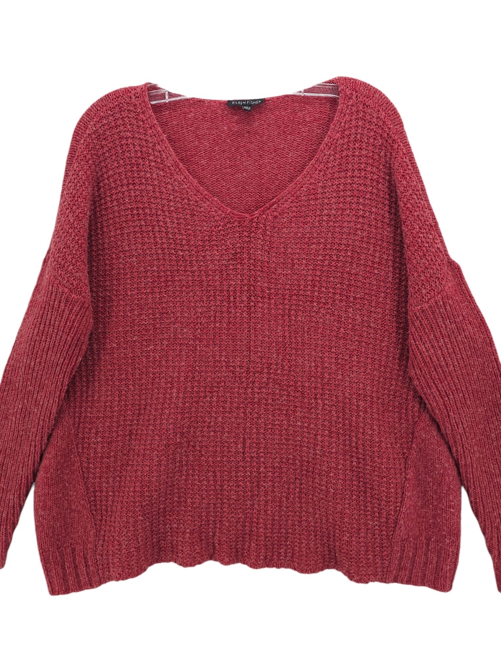 EILEEN FISHER Merino Wool Baby Camel Chunky Knit Sweater Pullover SMALL